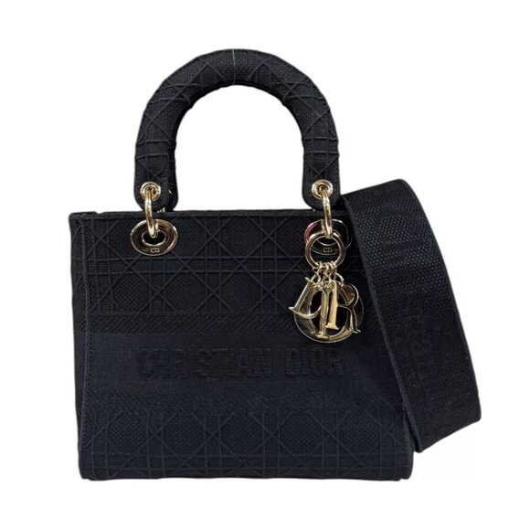 Dior Shoulder Bag canvas 2WAY Lady D-Lite Medium used - Picture 1 of 8
